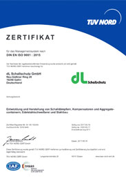 Zertifikat DIN EN ISO 9001